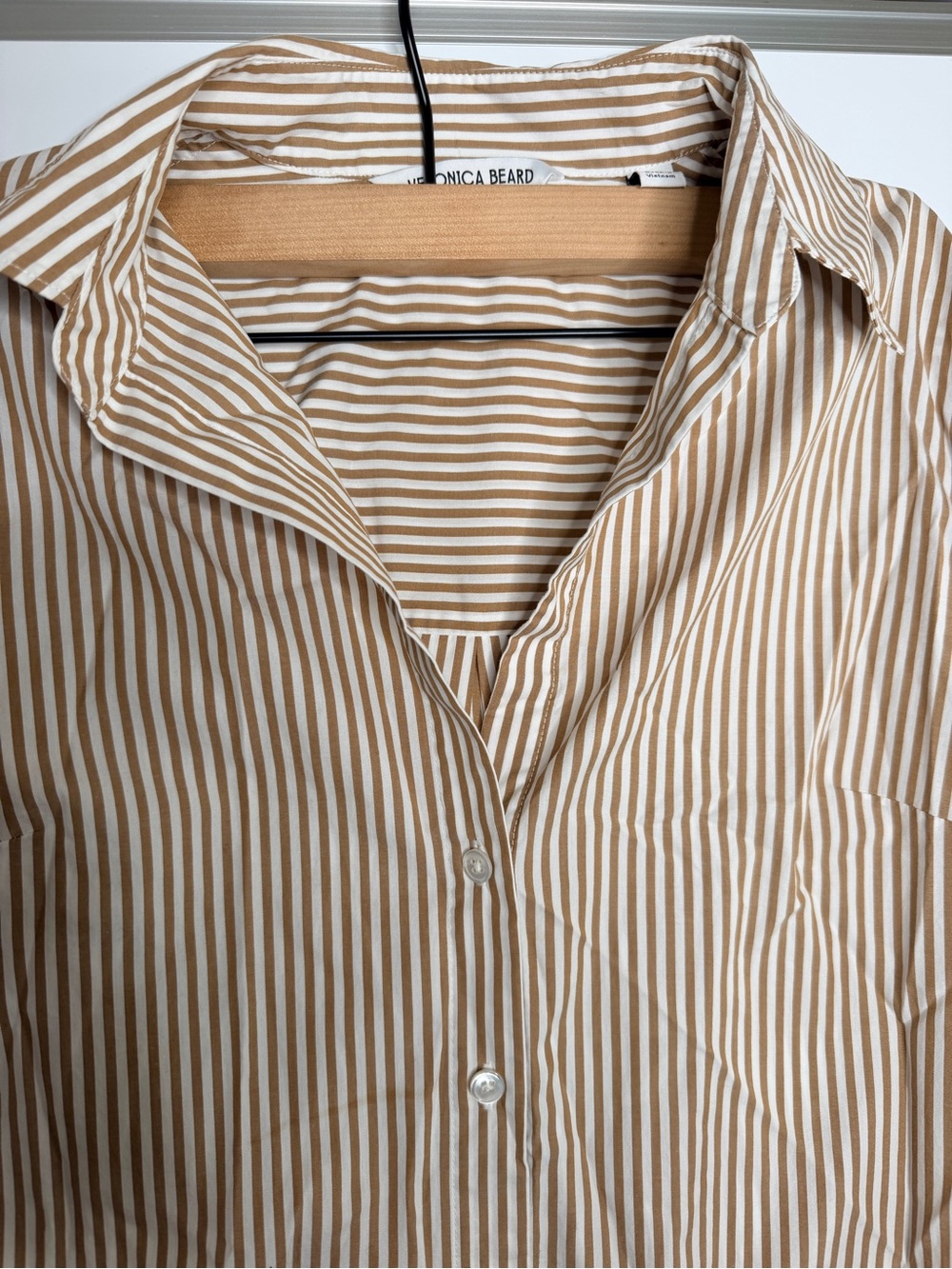 Veronica Beard Amelia Striped Button-Down Shirt Size 6 - Picture 6 of 12